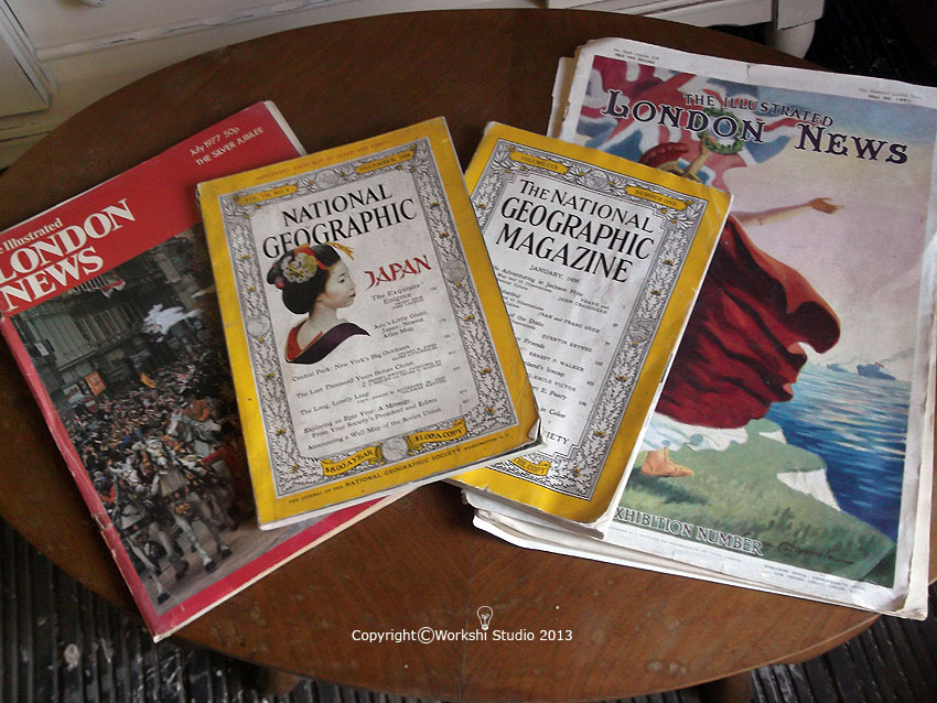 TSE011011 Collectible Vintage Magazines National Geographic and London