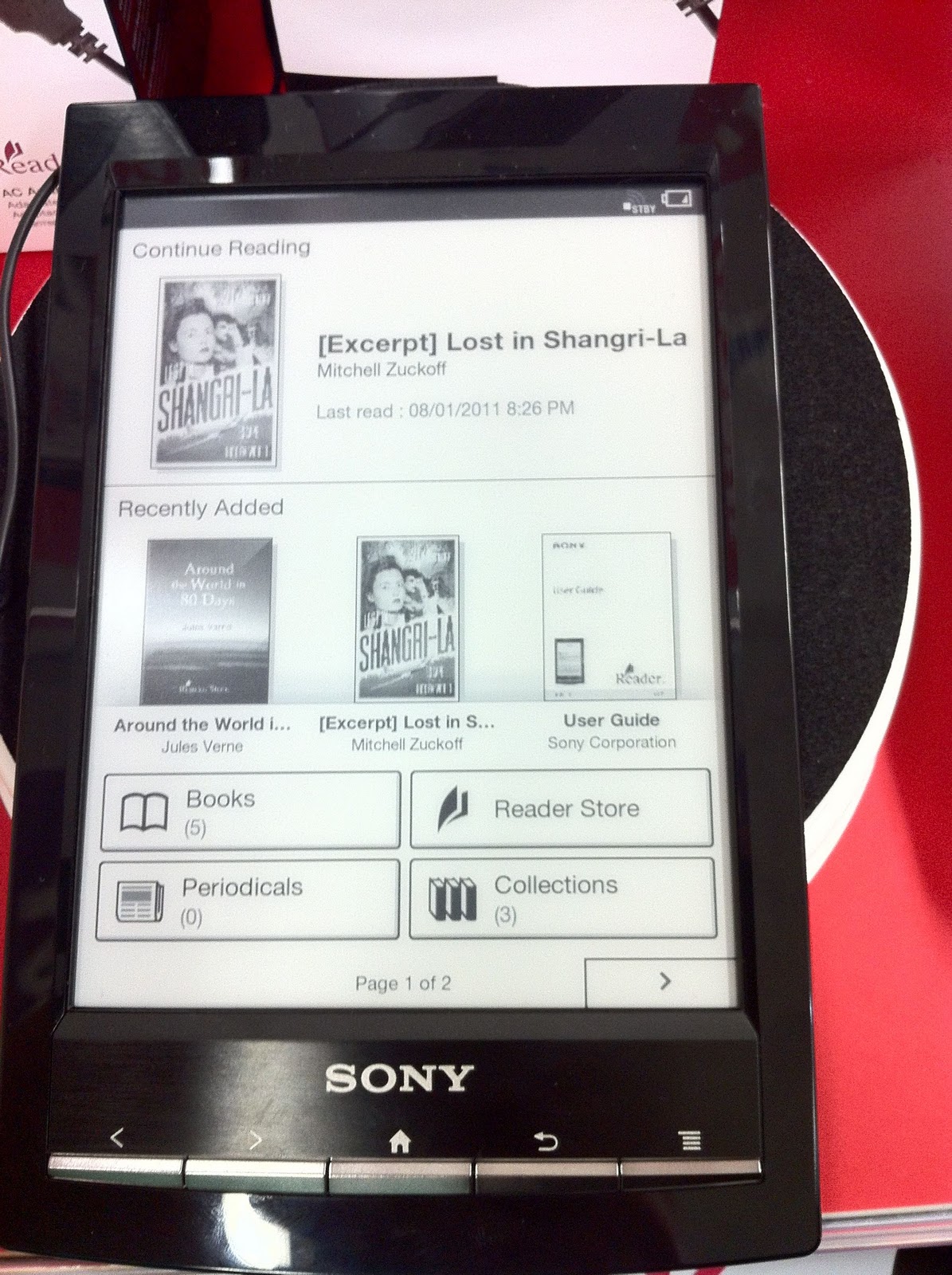科技之嘉: 電子閱讀器 Sony eReader WiFi Touch 在澳洲動手玩