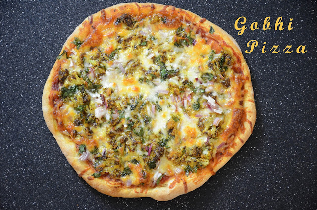 Achari Gobhi Pizza (Pizza with Pickled Cauliflower) Recipe Achari Gobhi Pizza (Pizza with Pickled Cauliflower) Recipe
