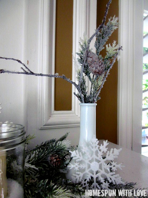 Homespun With Love: Frosty Winter Mantel