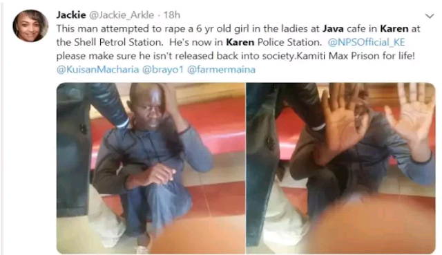  Photos: Man beaten by irate mob for defiling 6-year-old girl inside ladies? washroom in Nairobi