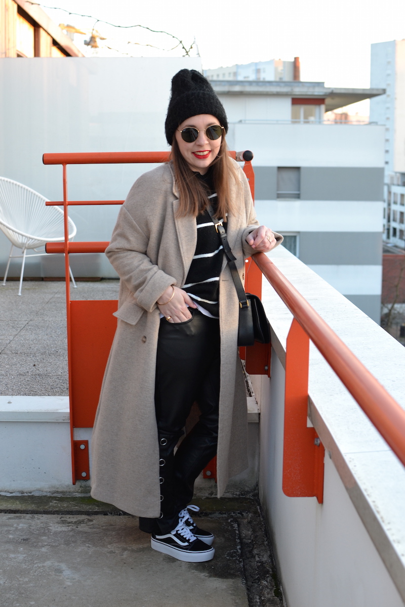 Leather pants H&M�?� - Les petites choses du monde de chacha- Blog Mode - Lifestyle Bordeaux 