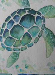 turtle sea painting watercolor paintings turtles easy drawing ocean water shell beach watercolour aquarelle draw square simple drawings painted highlights