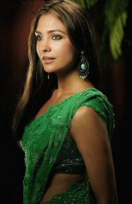 Lara Dutta very sexy in a green saree