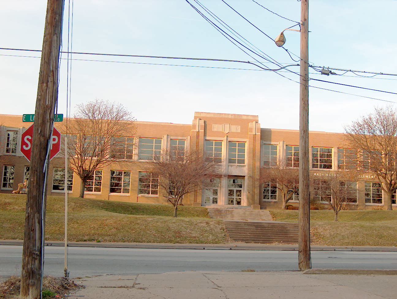 Retiring Guy That Was Then, This Is Now Washington Elementary School, Davenport, Iowa