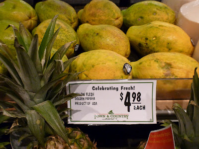 Papayas at the Grocery Store