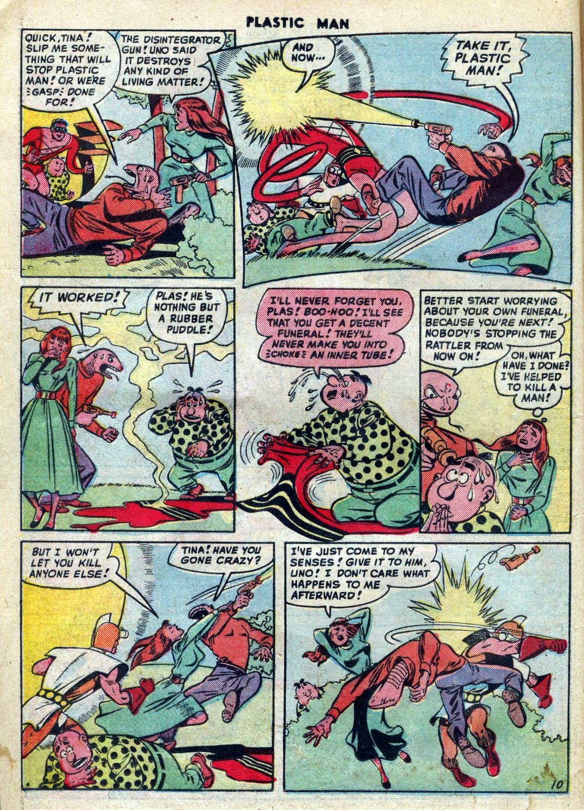 Read online Plastic Man (1943) comic -  Issue #17 - 12