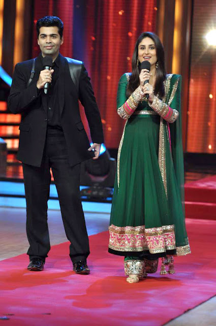 Madhuri & Kareena on the sets of Jhalak Dikhhla Jaa' for  'Heroine' promotion 