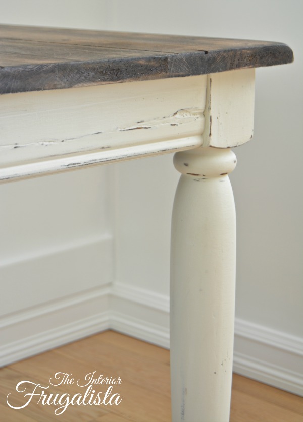 Imperfections add character to farmhouse side table makeover