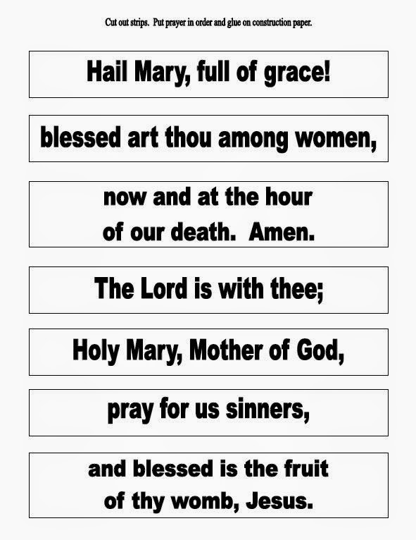 hail mary prayer coloring pages for children - photo #13