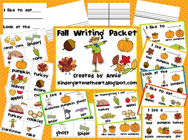 Kindergarten At Heart: Fall Writing Packet