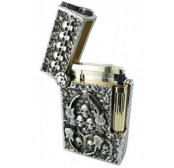 dupont skull lighter sterling