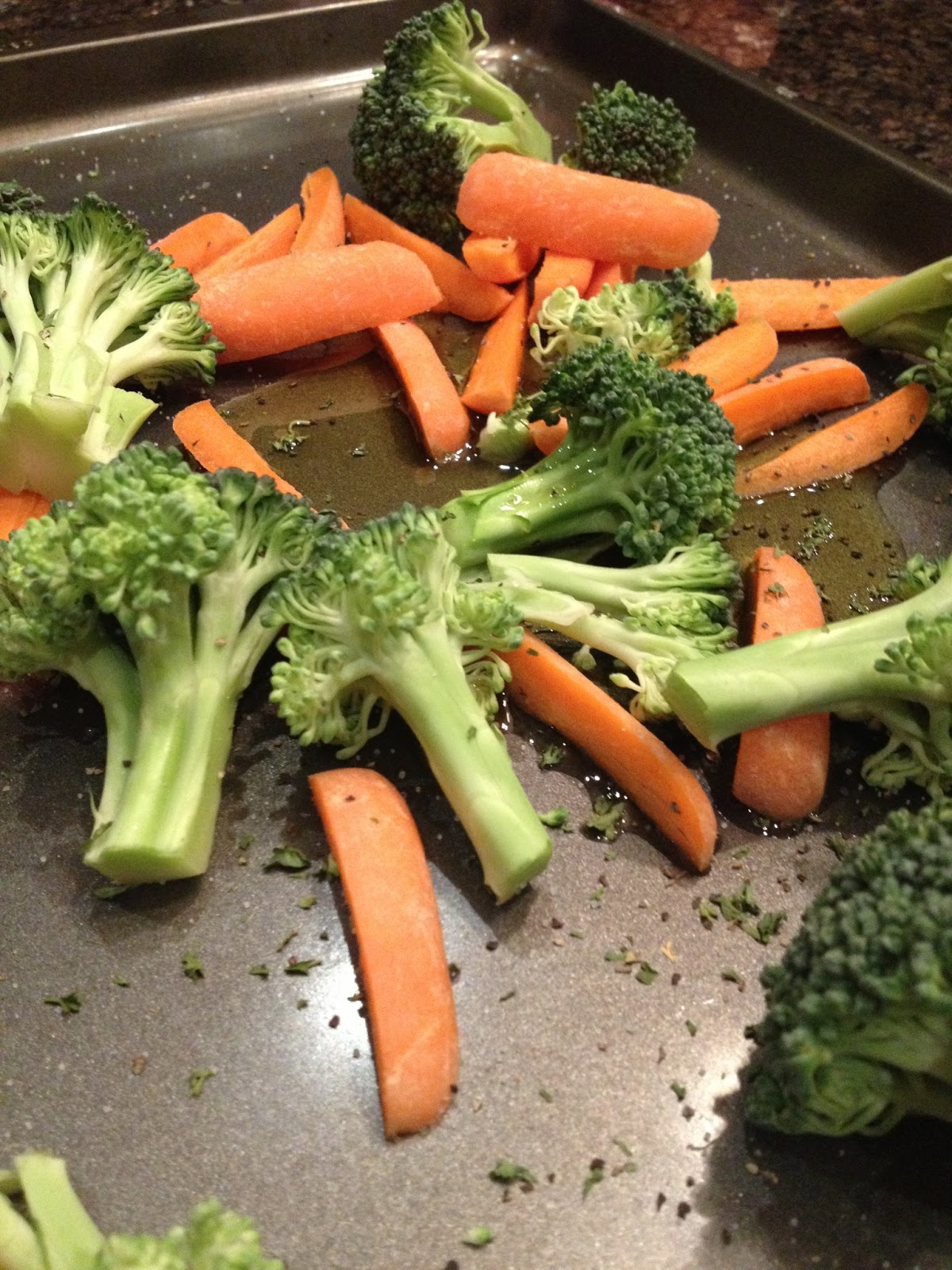 Courtzilla Cooks Roasted Broccoli and Carrots