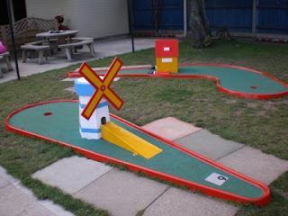 Crazy Golf at the Merrivale Model Village in Great Yarmouth, Norfolk