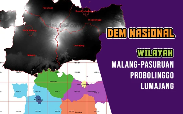 DEM Nasional Wilayah Malang-Pasuruan-Probolinggo-Lumajang