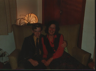 Mum and I October 1984. Just about to go out to celebrate my brother's 21st birthday by having a slap up tea at Dallam Tower Hotel on Dundonald Hill above Loans. Mum and I October 1984. Just about to go out to celebrate my brother's 21st birthday by having a slap up tea at Dallam Tower Hotel on Dundonald Hill above Loans.