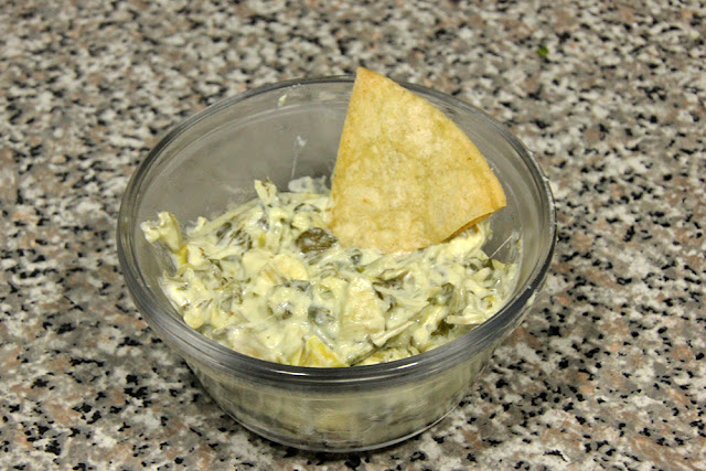 Spinach & Artichoke Dip with Homemade Tortilla Chips