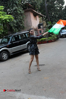 Urvashi Rautela Stills in Black Dress at Republic Day Celebrations