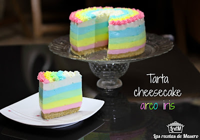 Tarta Cheesecake Arco Iris
