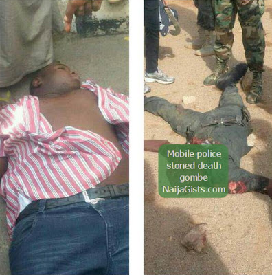mopol stoned to death gombe