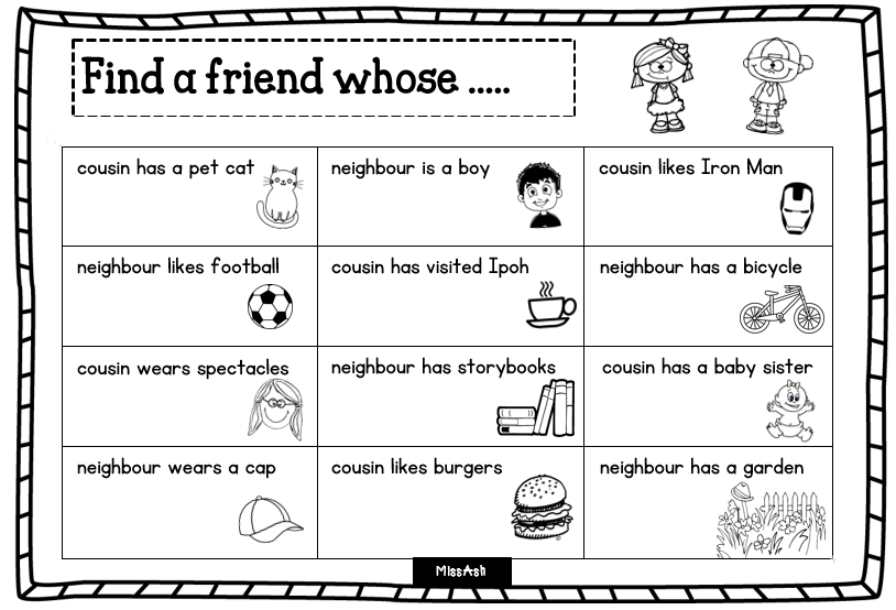 ASH THE TEACHER: Unit 3: My Cousins, My Neighbours