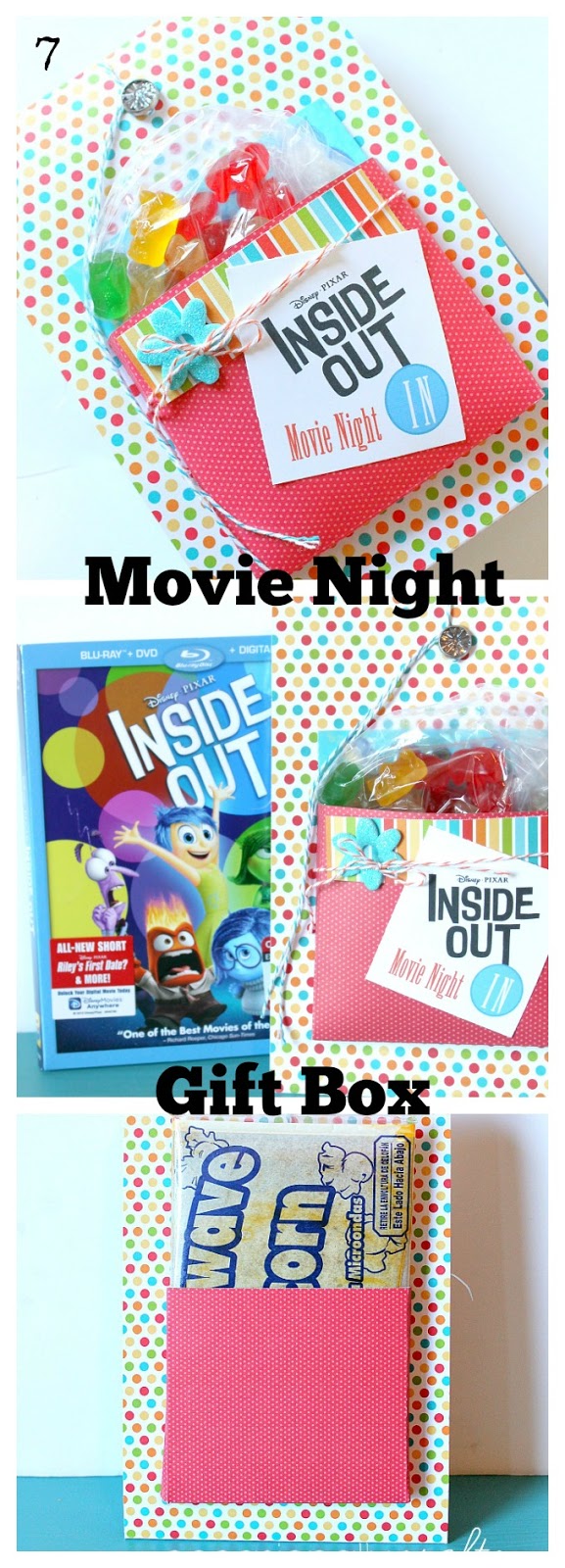 In love with this Movie Night In Gift Box from Occasionally Crafty!  Fun way to give any movie as a gift!