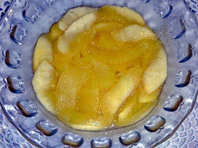 Manzana con miel y limón