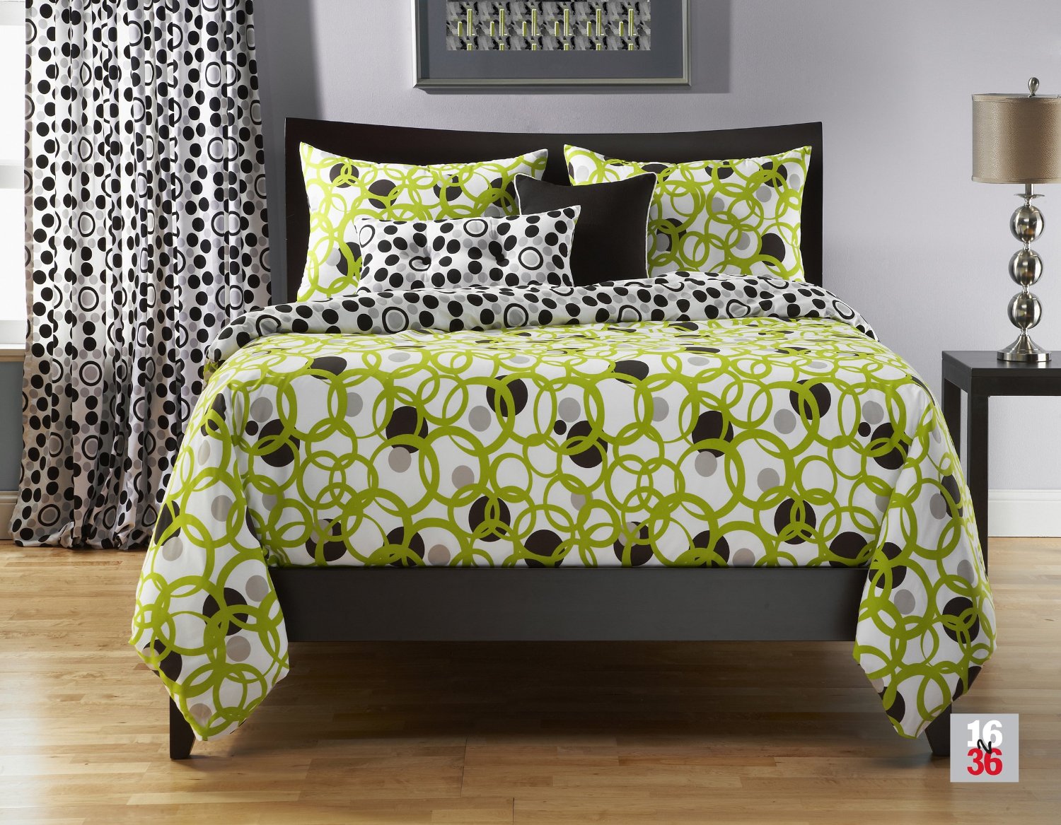 Lime Green and Grey Bedding Sets