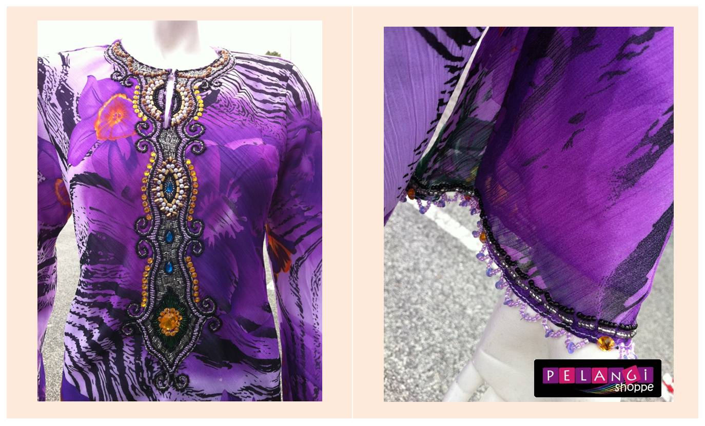 Pelangi Shoppe: Dinda - Baju Kurung Chiffon (potongan serong)