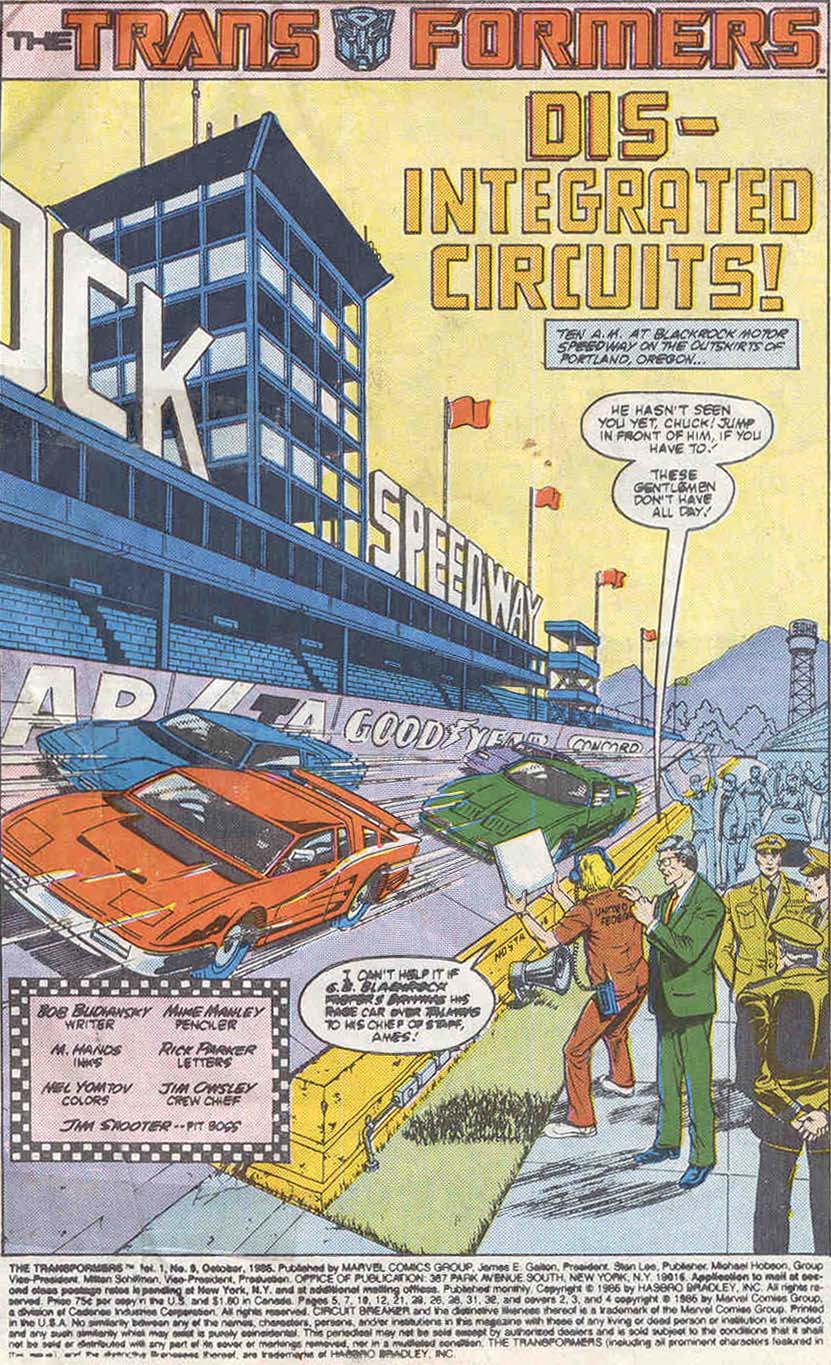 Read online The Transformers (1984) comic -  Issue #9 - 2