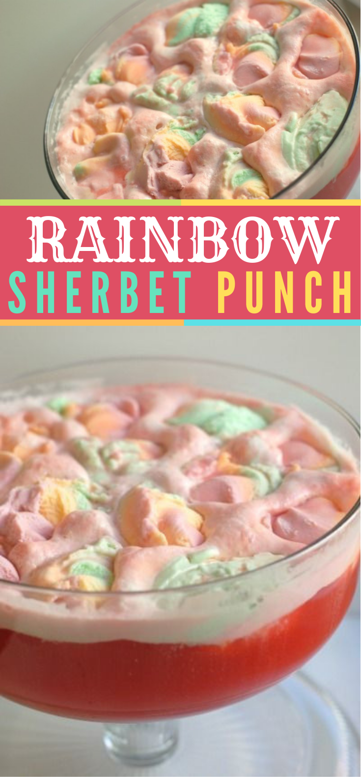 Rainbow Sherbet Punch #Drinks #Hawaiianpunch Rainbow Sherbet Punch #Drinks #Hawaiianpunch