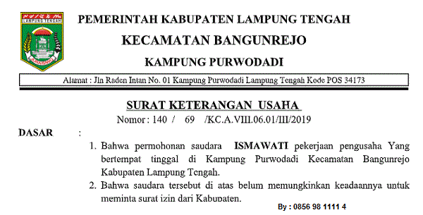 Download Surat Keterangan Usaha Terbaik Dokumencom