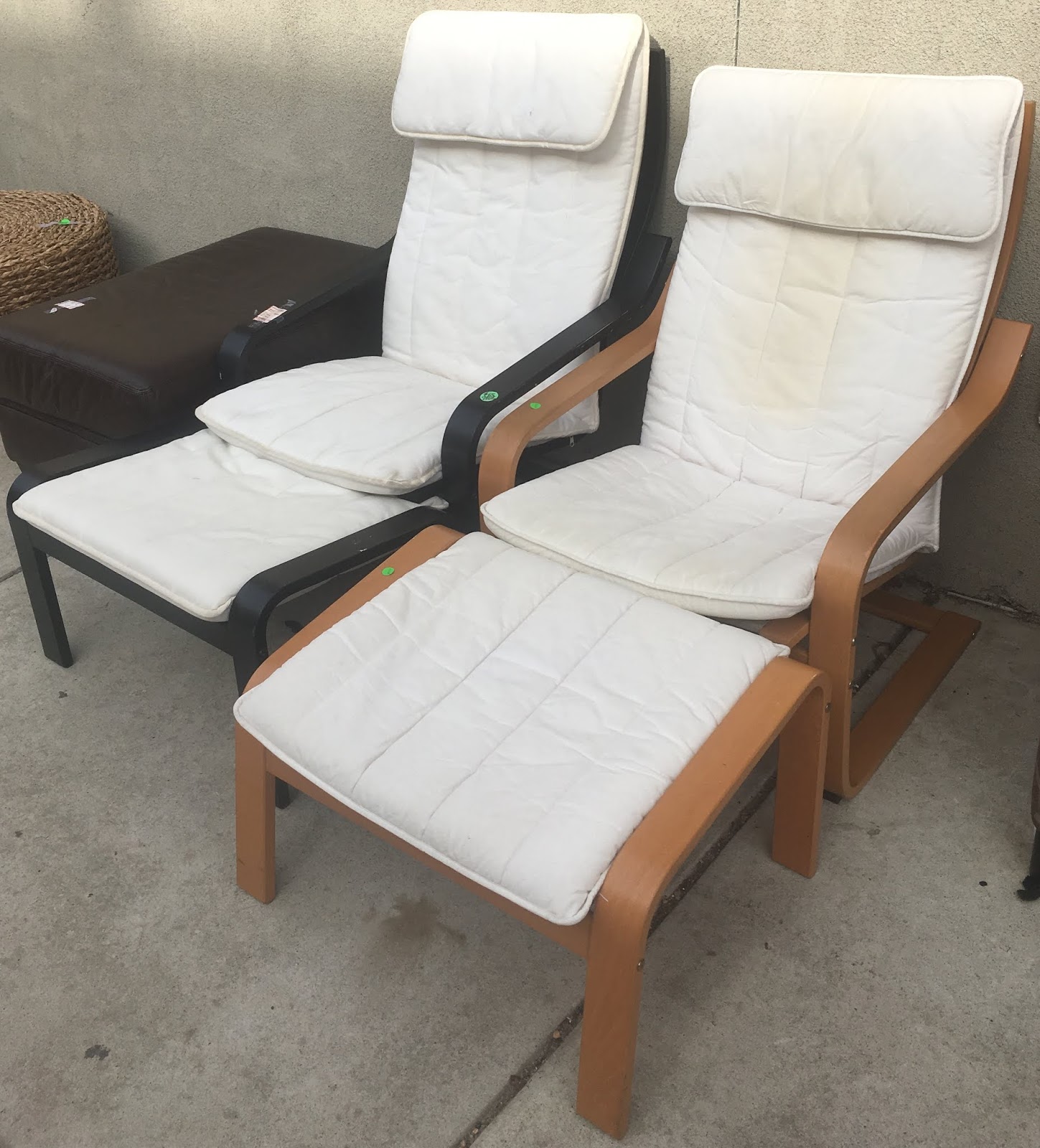 Uhuru Furniture & Collectibles IKEA Poang Chair & Ottoman 45 35 SOLD