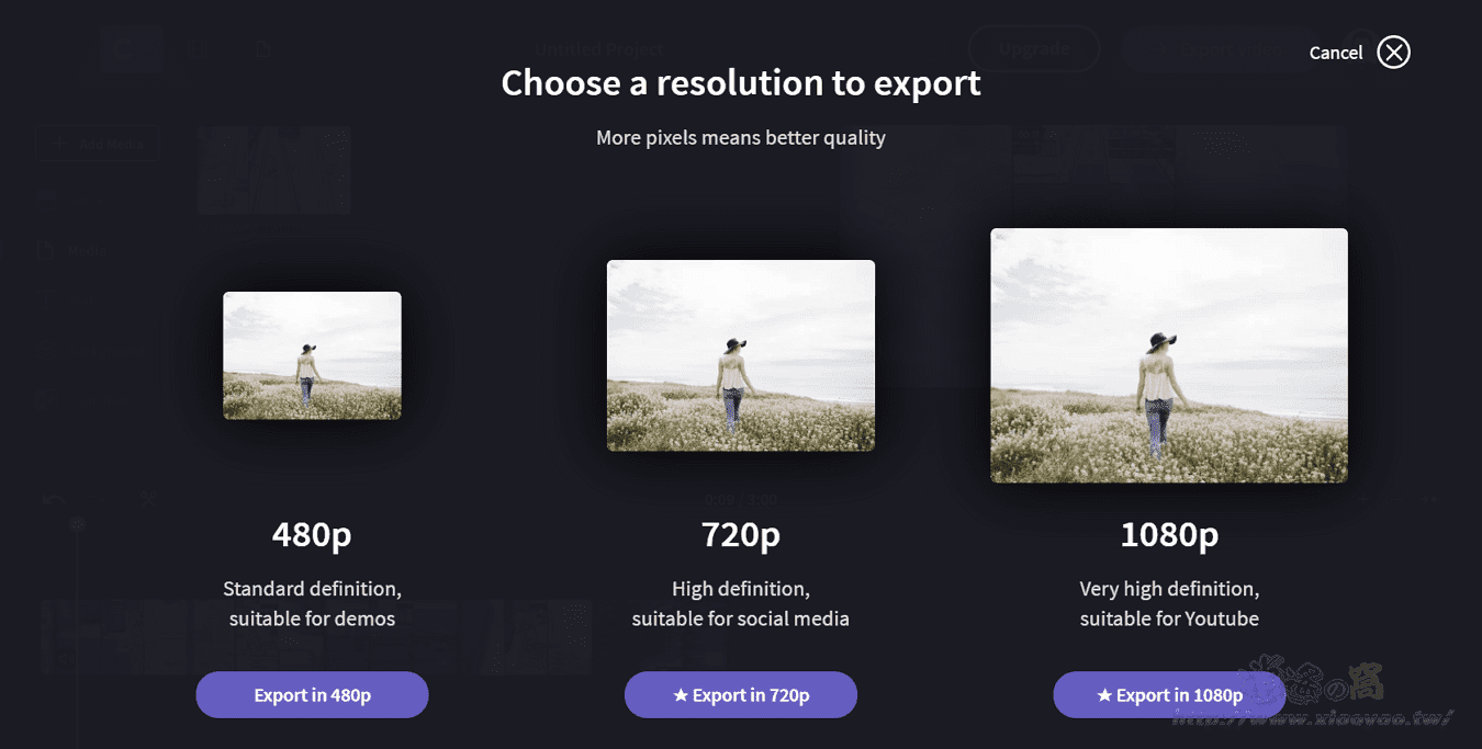 Clipchamp 免費線上影片編輯工具