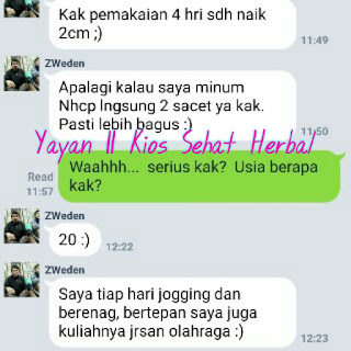 Testimoni Obat Peninggi Badan