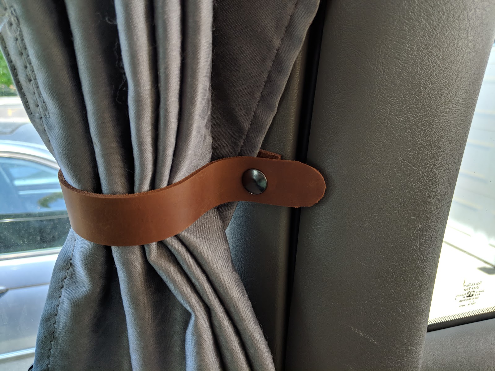 Choose Adventure Campervan Curtains Update Leather TieBacks