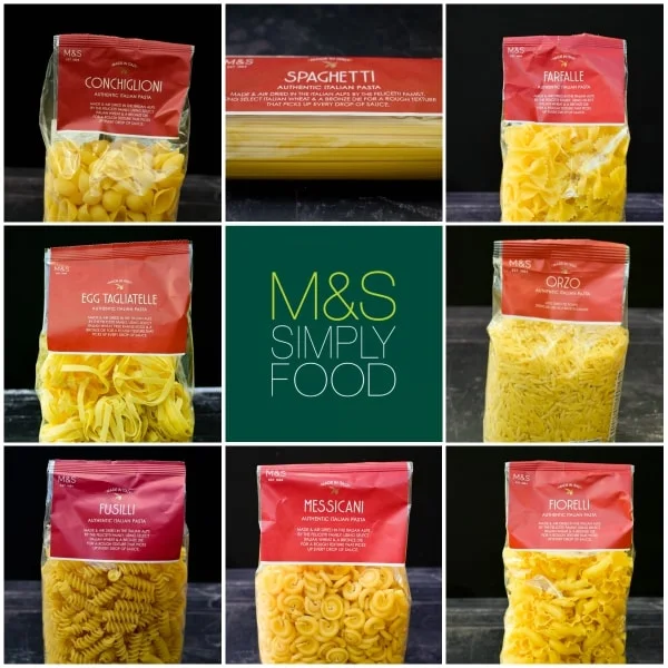 M&S pasta selection