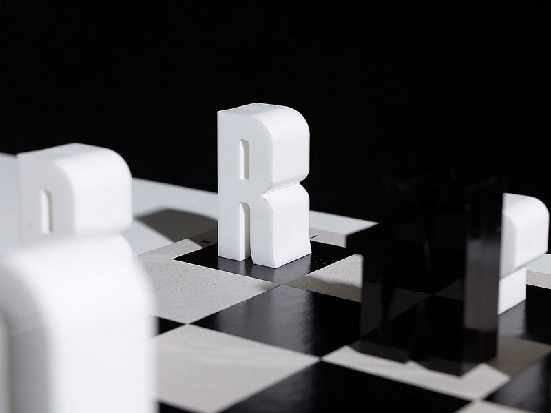 Typographic Chess Set