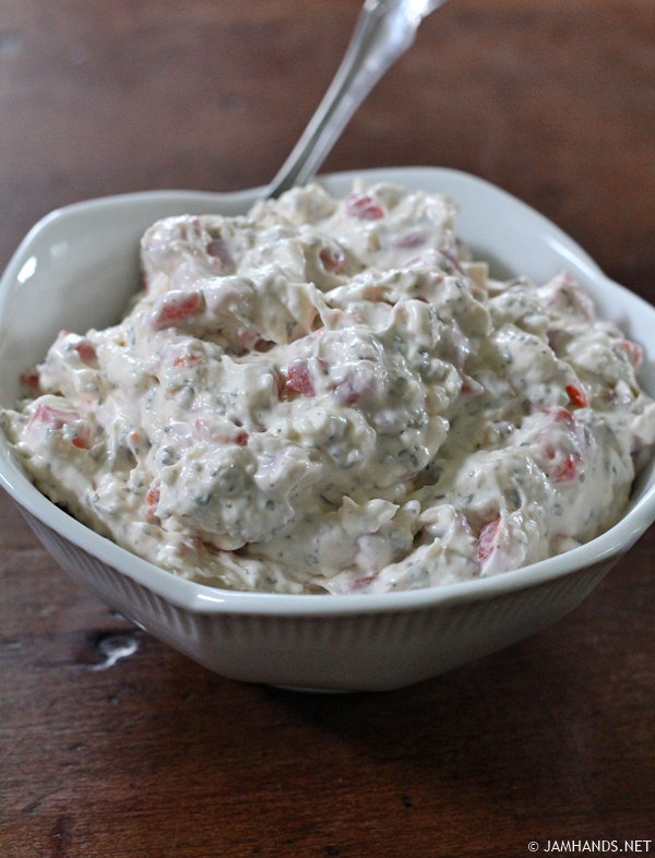 Burgers with Zesty Cream Cheese Pimento Spread