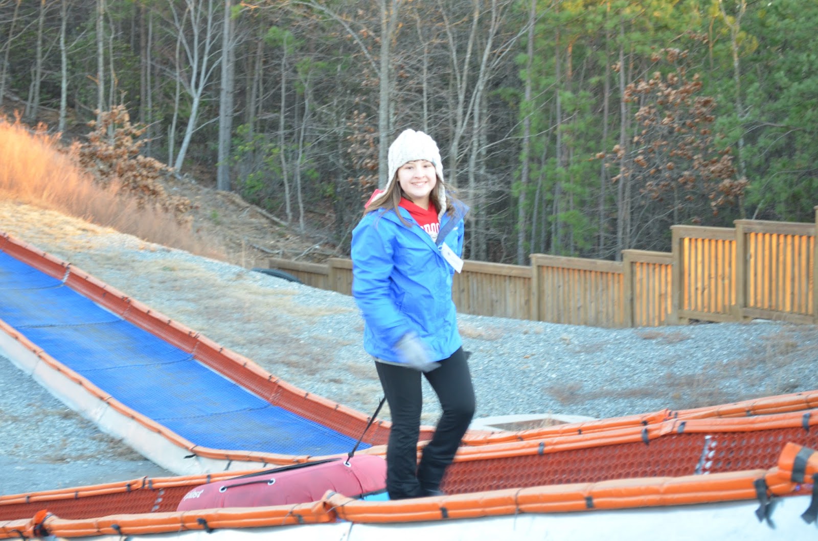 Tubing With Friends at Liberty Snowflex Centre, Lynchburg, Virginia A