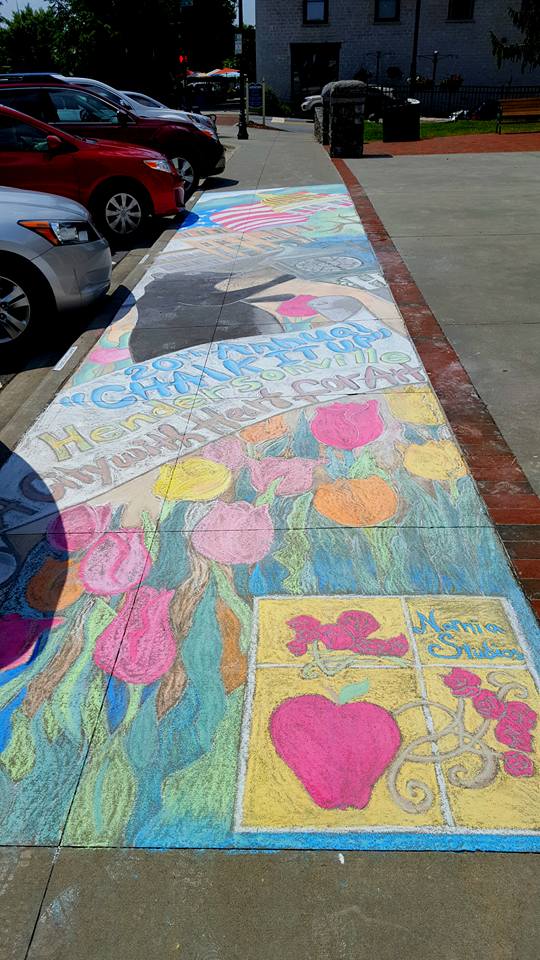 in the hills of North Carolina 20th Anniversary of Chalk it Up! mural