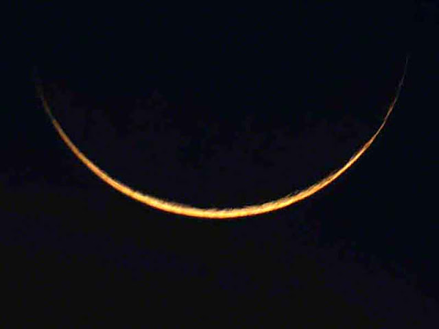 astronomy, crescent, moon, Okinawa