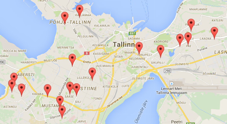 Maxima, emaxima, Tallinna, Tallinna tutuksi, Google Maps