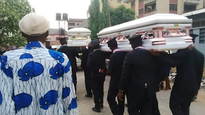 2d Photos:Tears as popular Lagos business mogul and wife who died in accident are laid to rest in Anambra State