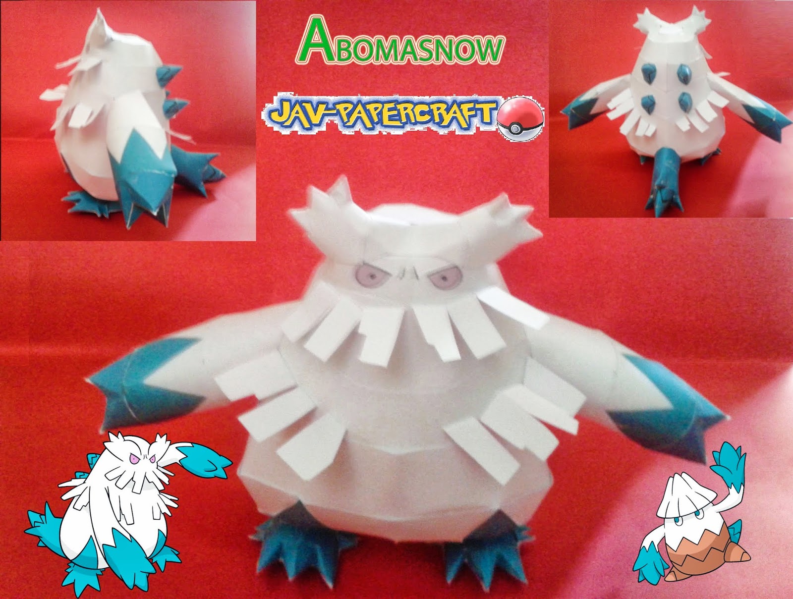 Pokemon Abomasnow Papercraft