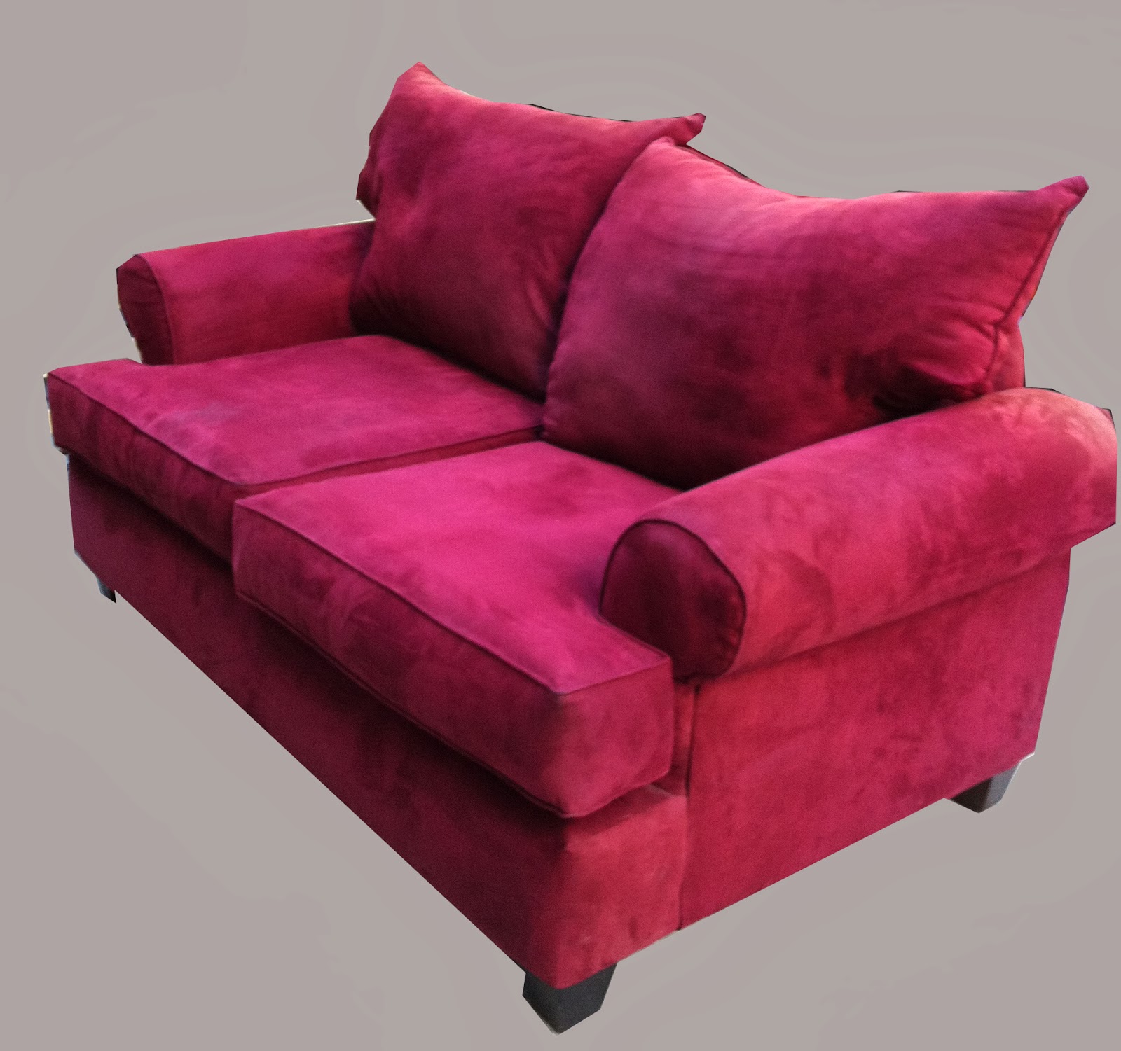 Uhuru Furniture & Collectibles Red Loveseat SOLD