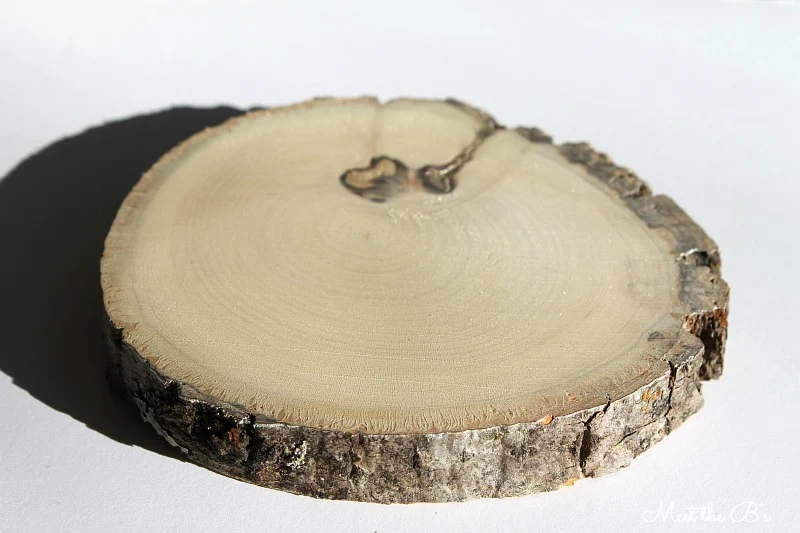 DIY wood-burned wood slice ornaments