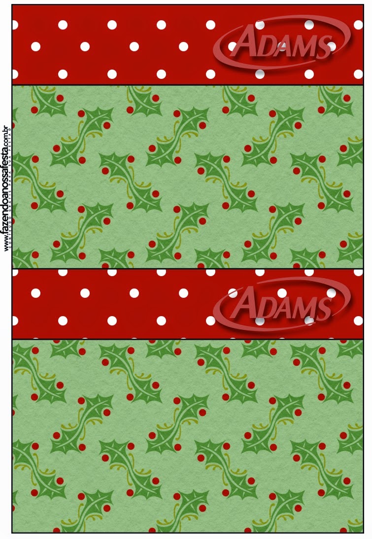 Navidad con Encanto: Etiquetas para Imprimir Gratis. Etiquetas para chicles Adams.