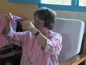 Debbie Opening her Christmas Necklace