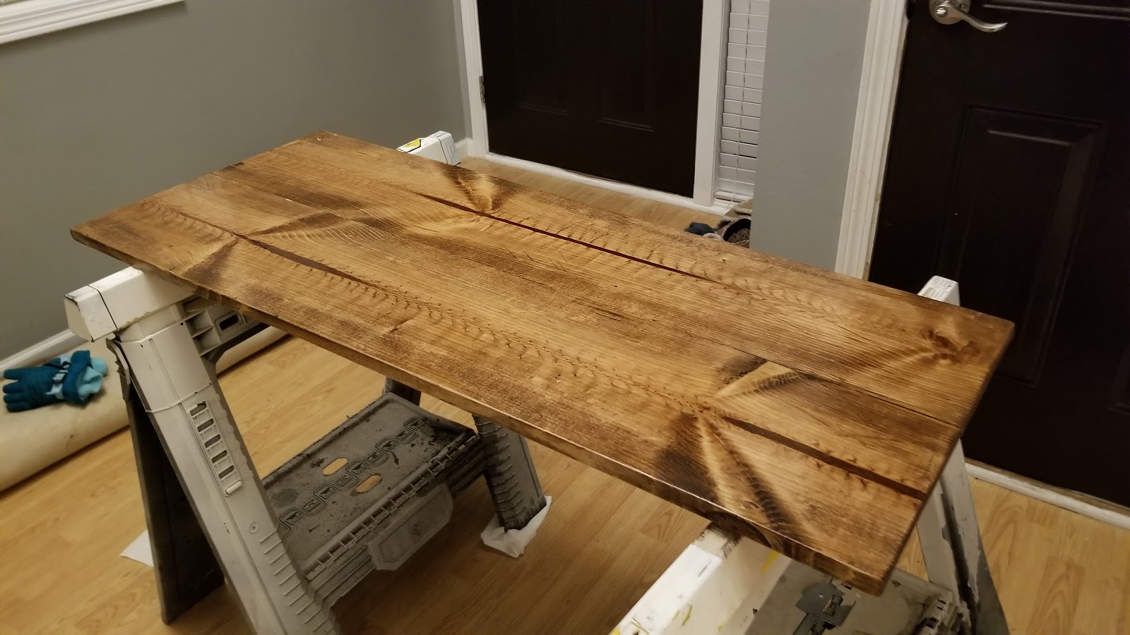 Adam and Kristen New Entryway Bench & Hanging Storage